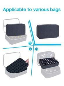 Nail Polish Organizer Holder Foam Pad With Slots For Storage 30 Bottles Nail Polish - Multicolor - View 6