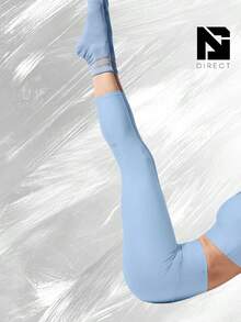 High-Waist Airlift Capri - Seashell Blue - View 3