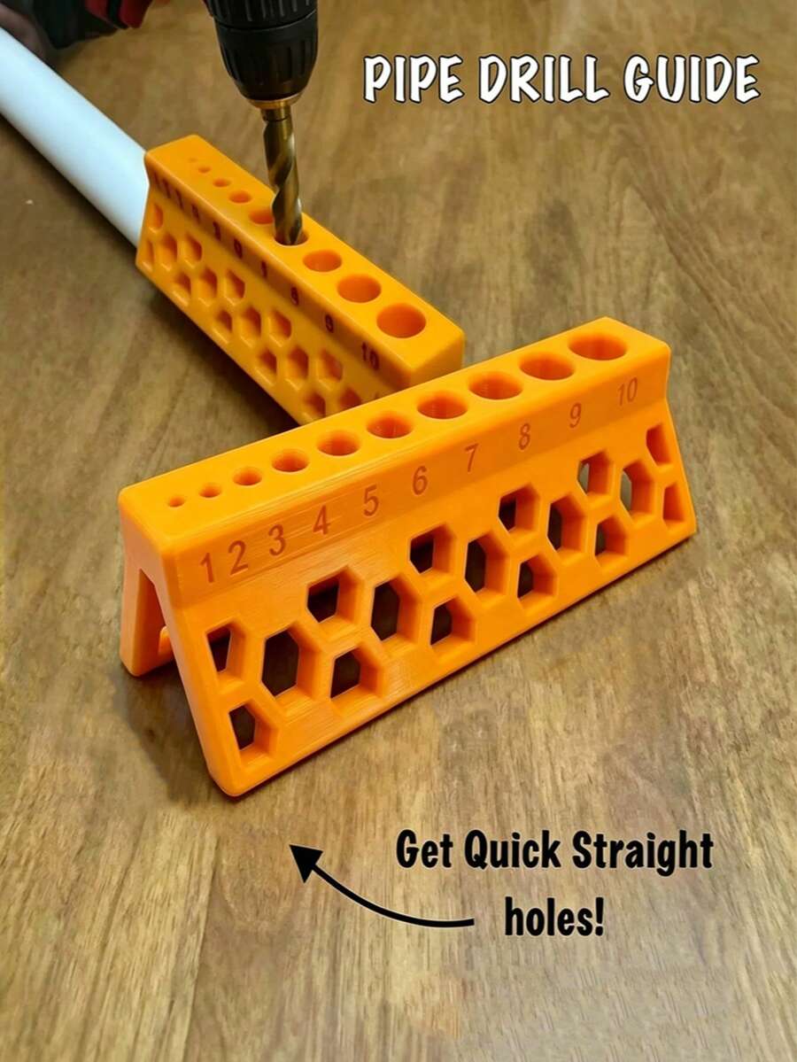 Bộ dẫn hướng khoan 10 lỗ, giá đỡ mũi khoan, dụng cụ hỗ trợ khoan; được cố định chắc chắn trên ống PVC để khoan chính xác; ngăn ngừa trượt mũi khoan; dẫn hướng khoan nhanh chóng, chính xác, đơn giản và đáng tin cậy. - Một kích cỡ phù hợp cho tất cả - Xem 1