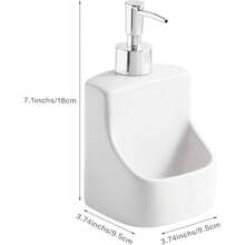 1个带海绵架的陶瓷皂液器，适合厨房使用 - 多款 - 查看 12