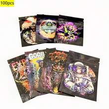 100个 2.36*3.15英寸 新款可重复密封拉链迷你铝箔袋 1克礼品包装袋 防异味拉链自封空袋 储物塑料袋 - 彩色 - 查看 7