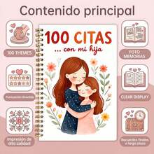 1pc Mother's Day Gift, 100 CITAS Con Mi Hija, Mother Daughter Memory Journal - A - View 1