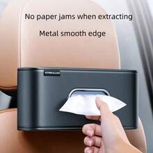 1 Piece Car Seat Side Multi-Functional Storage Bag - PU Leather Hanging Storage Pouch With Tissue Paper Dispenser, Phone And Pen Mesh Pockets. Car Tissue Box, Car Side Tissue Holder, Hanging Car Storage Bag, Multi-Purpose Tissue Box Organizer. - Multicolor - View 10