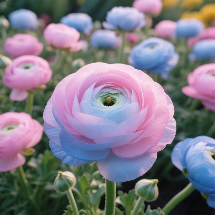 100 Ranunculus  Beautiful Annual Outdoor Flowers, Easy To Grow Hardy Perennials, Year-Round Blooms To Create A Gorgeous Garden - Variant 1 - View 1