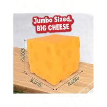 Squeeze Cheese - Extra Large Soft Squishy Cheese Blocks |   Gag Gift, Adult Novelty Toys |   4.25" Giant Stress Ball |   Adult Sensory Fidget Toys - Sunshine Entertainment - 1pc 方形捏捏樂-大 - 查看 6