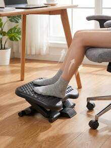 1pc Adjustable Under Desk Foot Rest With Massage Function, 3-Level Height & 30-Degree Tilt Adjustment, Suitable For Home & Office Use - Footstool Under the Table - View 2