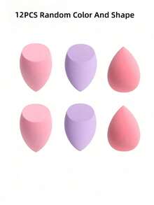 [16/12/8/6/4/1 piezas Esponjas de maquillaje absorbentes] 16/12/8/6/4/1 piezas Difuminadores de maquillaje sin látex, esponjas de maquillaje de poliuretano absorbentes - Adecuadas para base líquida, en crema y en polvo - Disponibles en varios colores, excelentes para regalos del Día de la Madre, regalos para mujeres, portátiles y aptos para viajar - Multicolor - Ver 14