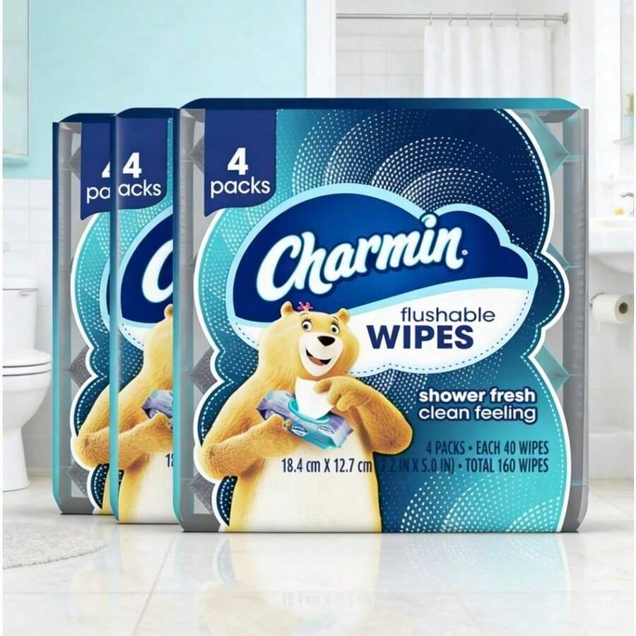 Flushable Wipes 4 Pack, 7.2 In X 5.0 In, Superior Clean Vs Dry Alone, Satisfaction Household Essential - 4 packs - 查看 1