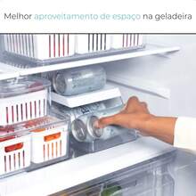 Acrylic Refrigerator Can Organizer, 9 Cans, Beverage Holder For Soft Drinks, Beer, Water, 350ml - View 6