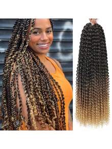 6件/包热情扭辫假发，24英寸/30英寸预绕环钩针辫，预扭弹簧扭钩针接发，女士适用 - 彩色 - 查看 14