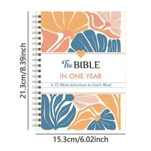 Bible Reading Plan & Study Journal For Women: A5 Portable Notebook With 52-Week Guided Schedule, Note-Taking Pages, Ideal Christian Gift For Birthday, Christmas - 1 PC - View 4