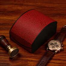 Premium Curved Watch Box - Faux Leather Exterior, Soft Velvet Lining, Elegant Watch Storage Box, Suitable For Collector's Watch Gift Box, Anniversary And Birthday Gift - Same Style In Multiple Colors - View 2