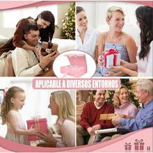 5 In 1 Large Magnetic Folding Gift Box 33x25x12.5cm - Pink - View 2