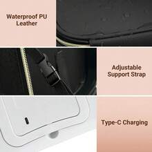 LED Mirror Makeup Bag, Adjustable Compartment Portable Cosmetic Storage Box And Toiletry Bag, Suitable For Women, Teens And Girls As Gift, Fashionable - Multicolor - View 6