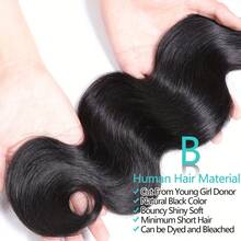 24 26 28 Inch Virgin Brazilian Bundle Human Hair Brazilian Body Wave 1 3 4 Bundles Hair Extensions Bundle Human Hair Grade 12A Remy Human Hair Bundles Black Color For Women - Natural Black - View 8