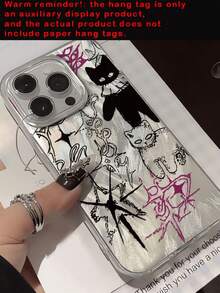 Ốp điện thoại hình mèo dễ thương, tương thích với các dòng 17Promax/16Promax/17Pro/17/16/15/14/13/12/11 Pro Max Plus, họa tiết trừu tượng Y2K, ốp bảo vệ mềm mại. - lạc đà - Xem 3