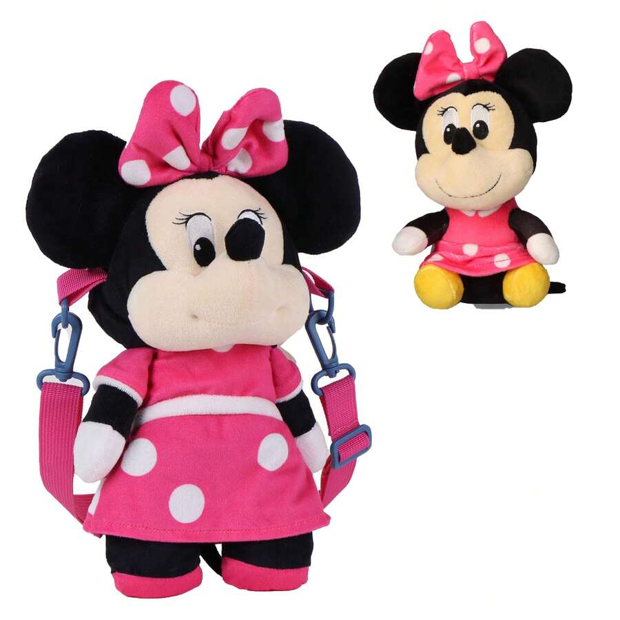 CERDÁ LIFE'S LITTLE MOMENTS Túi nhung và móc khóa Minnie Mouse của Disney, Túi mềm chính hãng của Disney, Quà tặng cho bé gái - Màu Hồng Tươi - Xem 1