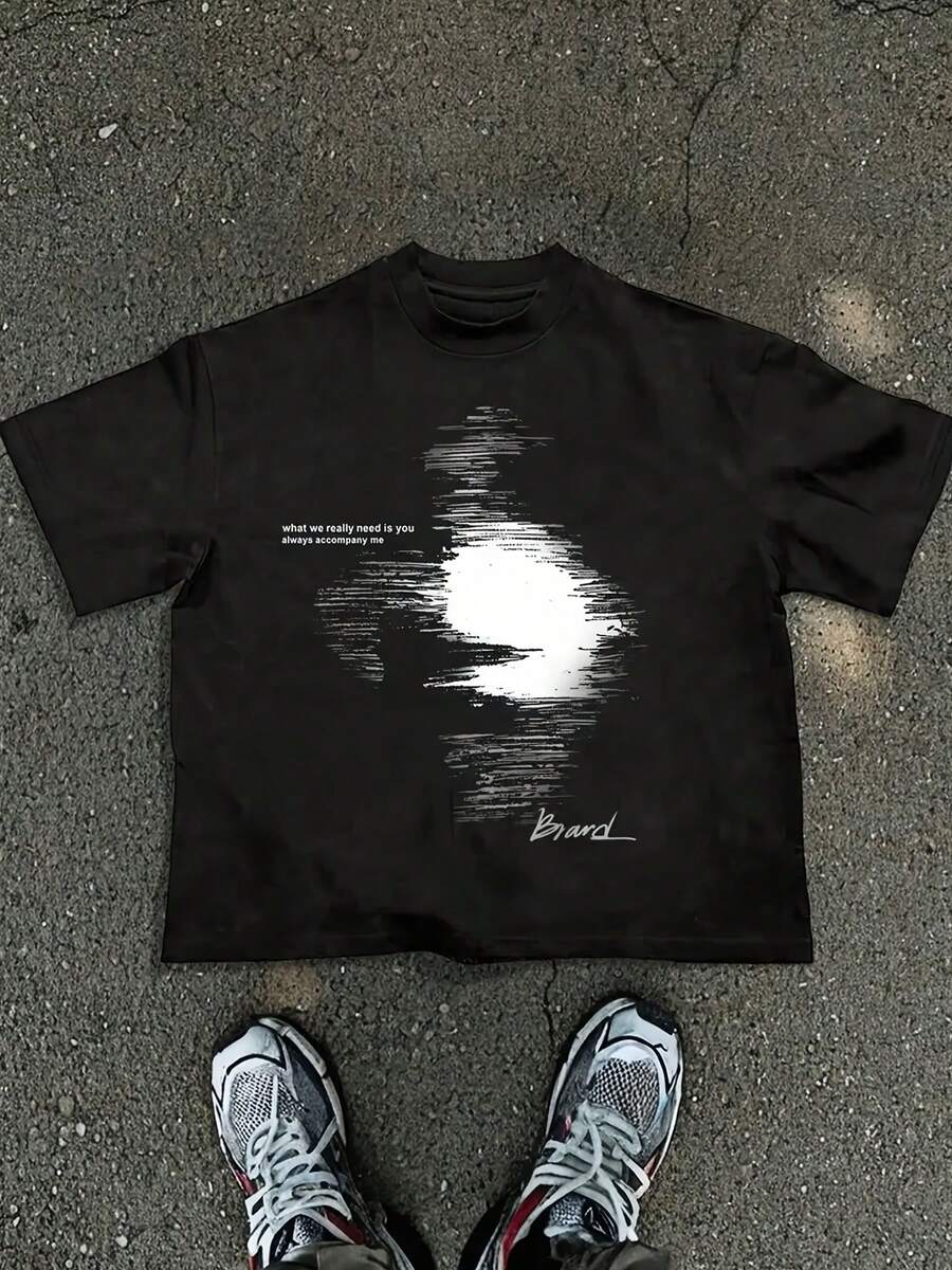 Camiseta de Moda para Hombre - Negro - Ver 1
