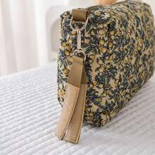 Bolsa portátil para almacenamiento de pañales de bebé con cremallera, bolsa colgante para cochecito de pañales reutilizable con 2 correas para el hombro - Verde - Ver 8