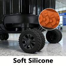 8Pcs Premium Silicone Luggage Wheel Protectors Universal Suitcase Caster Covers Noise Reduction Anti-Wear Rubber Replacement Accessories For Travel Essentials Cruise Vacation Must Haves Travelers Men Women - 彩色 - 查看 6