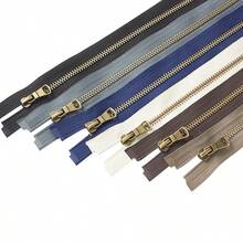 3pcs Random Color High-Quality Metal Zipper #5, 15.74-31.49 Inches, Antique Bronze Finish - Suitable For Jackets, Down Jackets And Coats - Available In Khaki, Coffee, Charcoal, Cream, Navy Blue, Black - 3 Random Colors - View 11