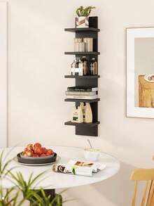 Floating Storage Shelf, Wall Mounted Rack For Books, Magazines, Decorative Items, Toys Display, Bohemian & Nordic Style Wall Hanging Shelf, Suitable For Bedroom, Living Room, Dining Room, Kitchen, Office, Study - Multicolor - View 9