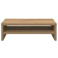 vidaXL Monitor Stand, Desk Riser, Monitor Riser, Screen PC Shelf, Monitor Riser, Dark Oak Khaki, 42x24x13cm, Engineered Wood - Oak Dark Khaki - View 6