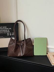 2026 New Unique Design Women Bucket Handbag, Fashionable Personalized Chic Shoulder/Underarm Bag For Summer - Coffee - View 3