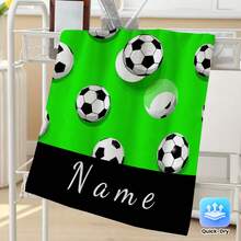 2pcs Custom Name, Football Pattern Cartoon Anime Towel, Striped Design, Bathroom Towel, Absorbent Quick-Dry Towel, Nordic Minimalist Style Towel, Suitable For Anniversaries, Travel, Parties, Gifts, Thanksgiving, Christmas, New Year Perfect For Birthday Anniversaries, Valentine's Day, Thanksgiving, Christmas, Halloween, Wedding And New Year Gifts. Ideal Gifts For Her, Him, Family Members, Boyfriends, Girlfriends, Fathers, Mothers, Lovers, Daughters, Sons, Grandfathers, Grandmothers, Friends, Classmates And Pets. This Multifunctional Kitchen Towel Can Be Widely Used In Kitchen, Sofa, Bed, Car, Bedroom, Living Room, Office, Outdoor Camping And Beach. It Also Serves As Wall Decoration, Bedroom Decor, Fall Decor, Fall Decorations For Home, Christmas Party Theme Kitchen Towel And Christmas Decor. - White - View 2