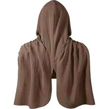 1pc Medieval Viking Vintage Hooded Shawl Scarf, Renaissance Warrior Knight Costume Cape, Holiday Party Stage Costume Performance Prop,Halloween - Multicolor - View 5