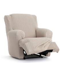 Kiva Bi-Elastic, Breathable, And Easy-To-Fit Recliner Cover For Armchairs With Feet Together, Available In Various Colors - Recliner Cover With Foam Inserts - Lino Me - View 9