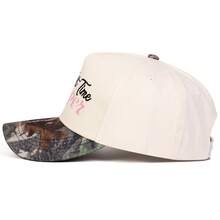 1Piece Men Letter Embroidered Camouflage Two Tone Five-Panel Baseball Cap Outdoor Adjustable Sunscreen Leisure Hat Spring Autumn Travel Tourism Beach Vacation - 彩色 - 查看 8