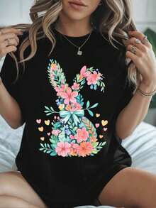 Dam-T-shirts - Svart - Visa 1