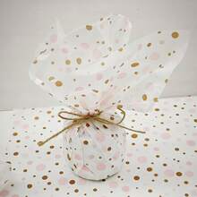 10/30/60 Sheets Colorful Polka Dot Gift Wrapping Paper, 50cm X 35cm - Perfect For Easter, Wedding, Valentine's Day, Holidays, Birthday, Bouquet And Shoe Box Wrapping, Gift Bag Filler And Other Gift Wrapping Accessories - Pinkish-brown Polka Dots - View 2