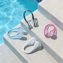 1 chiếc kẹp mũi bơi bằng silicon tối giản, chống thấm nước, thích hợp cho việc luyện tập ở hồ bơi. - A - Xem 3