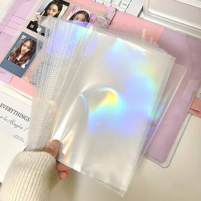 10 قطعة من صفحات الأوراق الشفافة المفكوكة بحجم A5، مناسبة لكتب الملصقات والكاميرات وألبومات البطاقات البريدية وكتب الملصقات والجيوب، مصنوعة من مادة PP عالية الجودة، مثالية لبطاقات الصور والبطاقات البريدية وبطاقات التداول والصور وبطاقات الطلاب والتخزين الوثائقي وتخزين الملصقات والألبومات اليدوية الصغيرة ولوازم المكتب والمدرسة ولوازم العودة إلى المدرسة