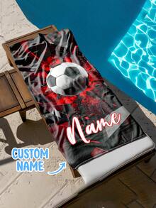Personalized Children's Beach Towel, Perfect Summer Birthday Gift, Suitable For Various Summer Occasions. Customizable Beach Towel And Accessories, Applicable For Beach, Swimming Pool, Travel, Camping, Yoga And Other Scenarios. - Multicolor - View 10
