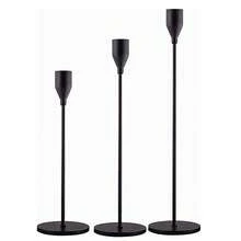 WAXJJDW Black Conical Candlestick Set Of 6, Metal Candlesticks For Table Or Fireplace Centerpiece Decoration, Candlestick Decorations For Weddings, Dinners, Parties Or Anniversaries - Conical Candlestick - View 3