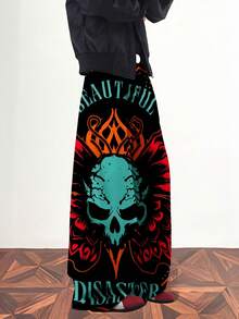 Beautiful Disaster Skull Design Print Sweatpants For Men And Women Fashion Casual Pants With Bold Graphic Art And Comfortable Fit - Nhiều màu - Xem 3