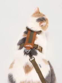 VITAMKAN 英国猫牵引绳，防逃脱户外背心式宠物胸背带，可调节猫咪散步牵引绳 - 彩色 - 查看 4