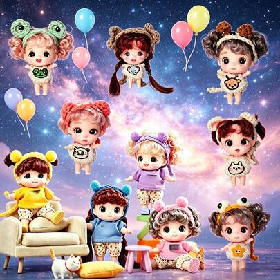 Mặt dây chuyền búp bê sưu tầm bằng PVC mềm mại - Trang phục may thủ công, không phải đồ chơi nhồi bông, phụ kiện túi xách & trang trí bàn làm việc, quà tặng cho người hâm mộ anime.