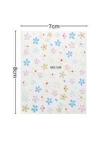 1 pièce Autocollant de maquillage pour les yeux avec strass floral macaron ! Accessoire de maquillage créatif et doux pour fille, pour maquillage de scène. Décoration florale en cristal translucide, facile à capturer l'ambiance du maquillage printanier pour les photos ! Style Y2K, paillettes pour le visage, carnaval, décoration faciale, look de concert, pierres précieuses pour le visage - Multicolore - Voir 7
