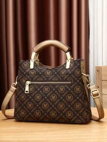 This Year's Popular Bags, Classic Large Capacity Women's Casual Handbag, High-End Temperament Women's Presbyopia Bag - Gold - View 4