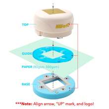Square/Round/Square Bracket/Heart-Shaped Magnetic Manual Hole Puncher; 1 Inch Precision Positioning Frame Window Puncher Suitable For Making Photo Albums, Diaries, Cards - A - View 7