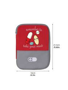 1 Stück tragbare medizinische Tasche mit "Medikation" und Pillen Muster, kompaktes Erste-Hilfe-Set für Camping, Reisen und Zuhause, kleine Medizintasche, praktische medizinische Tasche, Notfallpack, Mehrfarbige Optionen, geeignet für Alltag/Outdoor/Reisen, unverzichtbares medizinisches Zubehör für gesundheitsbewusste und unterwegs Nutzer, Organizer für die tägliche Gesundheitsversorgung - Verschiedenfarbig - Übersicht 10