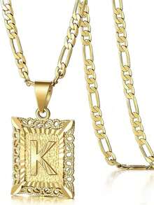 26个英文字母项链，时尚百搭的男女情侣项链，适合日常佩戴和约会 - 彩色 - 查看 23