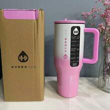 40 Oz Tumbler Stainless Steel Coffee Mug Cup Insulated Portable Vacuumhydrojug Travel Tumbler With Handle Lid Straw Water Bottle - Nhiều màu - Xem 22
