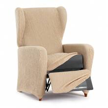 Kiva Universal And Versatile Recliner Chair Cover, Various Colors Available – Easy-To-Fit Protective Chair Cover For Backrest, Seat And Arms - 米色特洛伊 - 查看 9