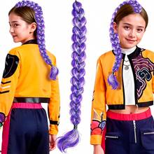 Peluca Trenza Extensión Cabello Lila Demon Rumi Fiesta - Morado Violeta - Ver 1