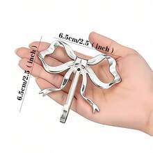 4 móc treo tường hình nơ bạc, móc treo tường trang trí hình nơ bằng đồng thau, thích hợp để treo quần áo, cốc cà phê, mũ, túi xách, khăn tắm và đồ trang trí phòng. - Xem 13